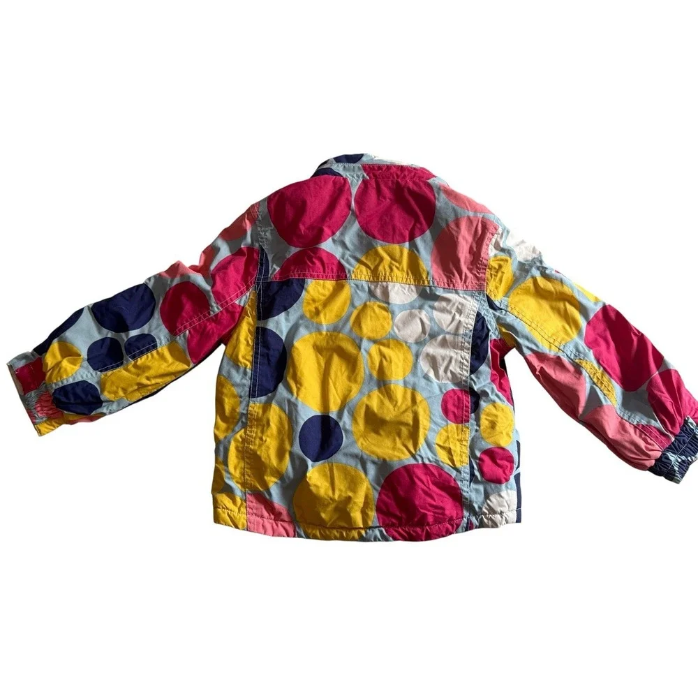 MINI BODEN Girls Kids 3-4 Yrs Ski Coat Blue Spots‎ Winter Snow Lined Zip Snap